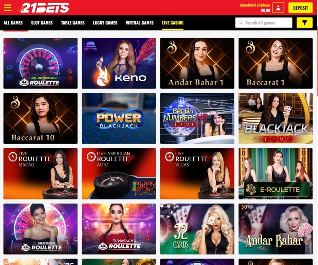 21bets-casino-live-dealer-games-collection-mobile-review