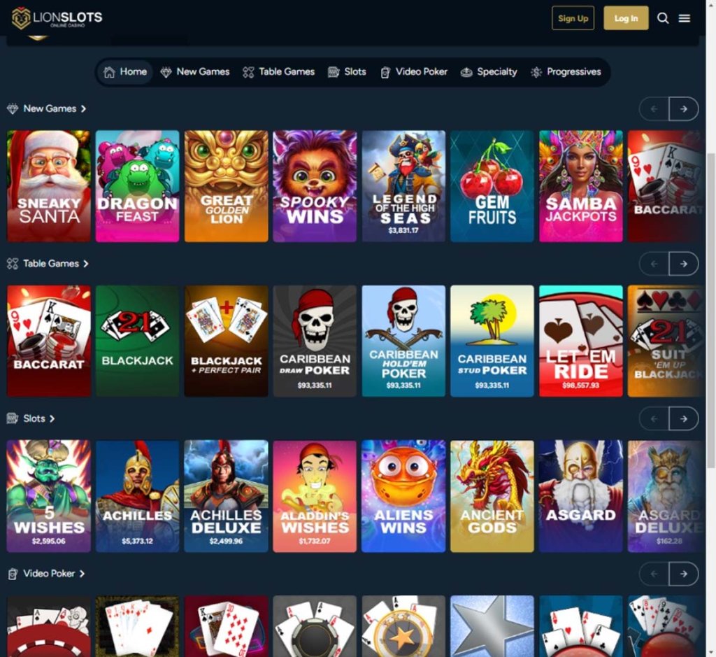 lion-slots-casino-collection-of-games-review