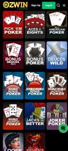 ozwin casino-video-poker-collection-mobile-review