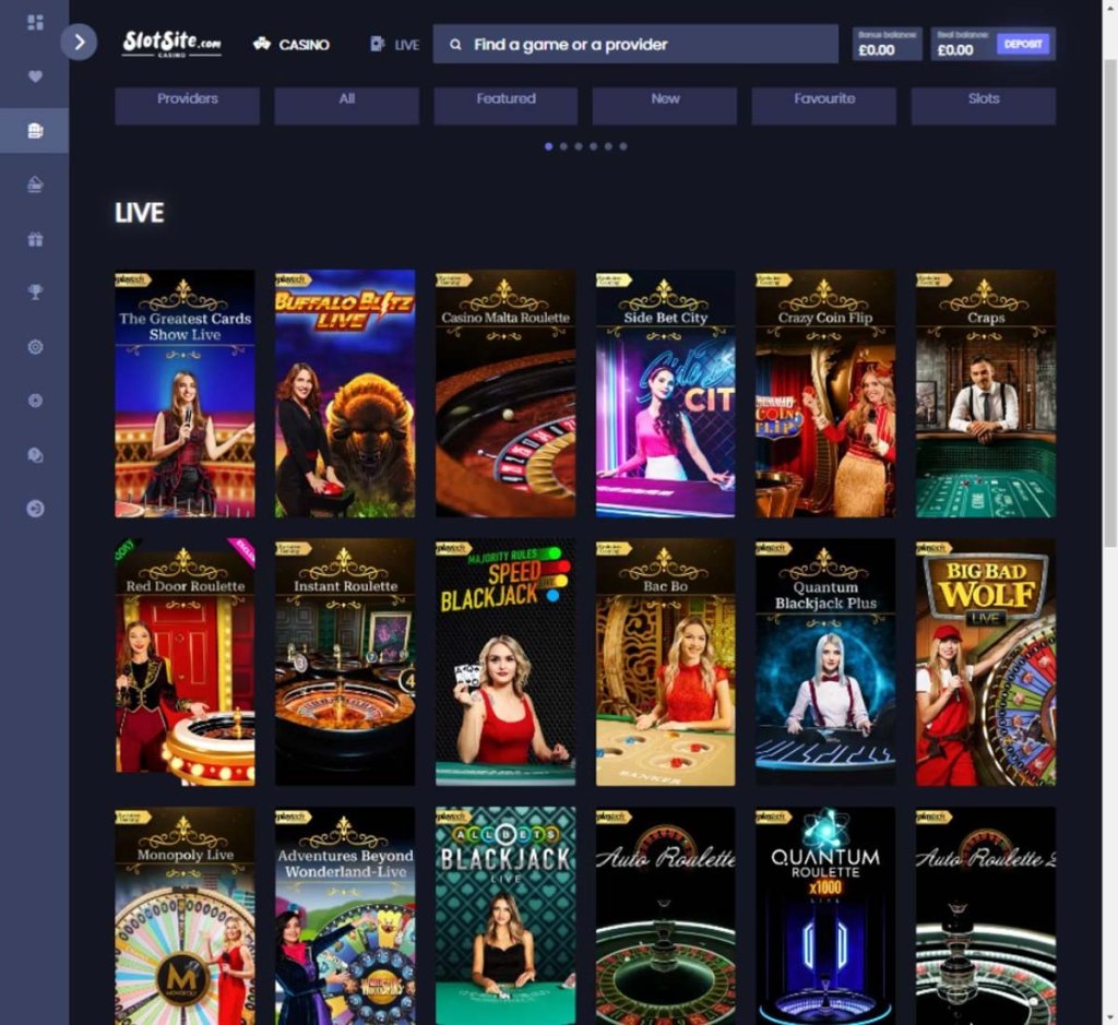 slotsite-casino-live-dealer-games-collection-review