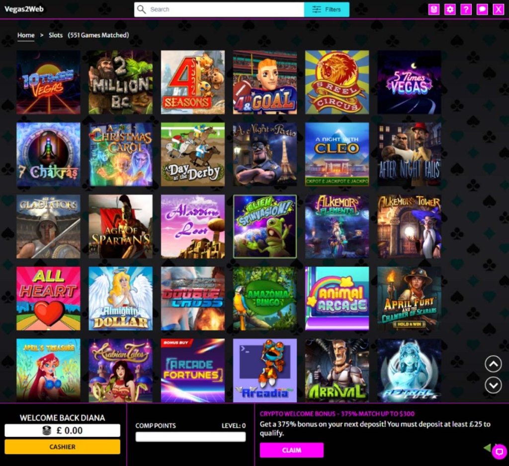 vegas2web-casino-slots-variety-review