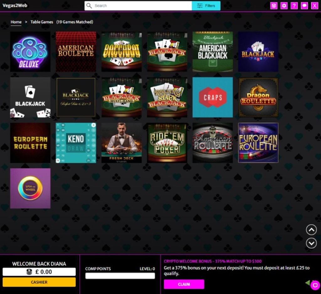 vegas2web-casino-table-games-collection-review