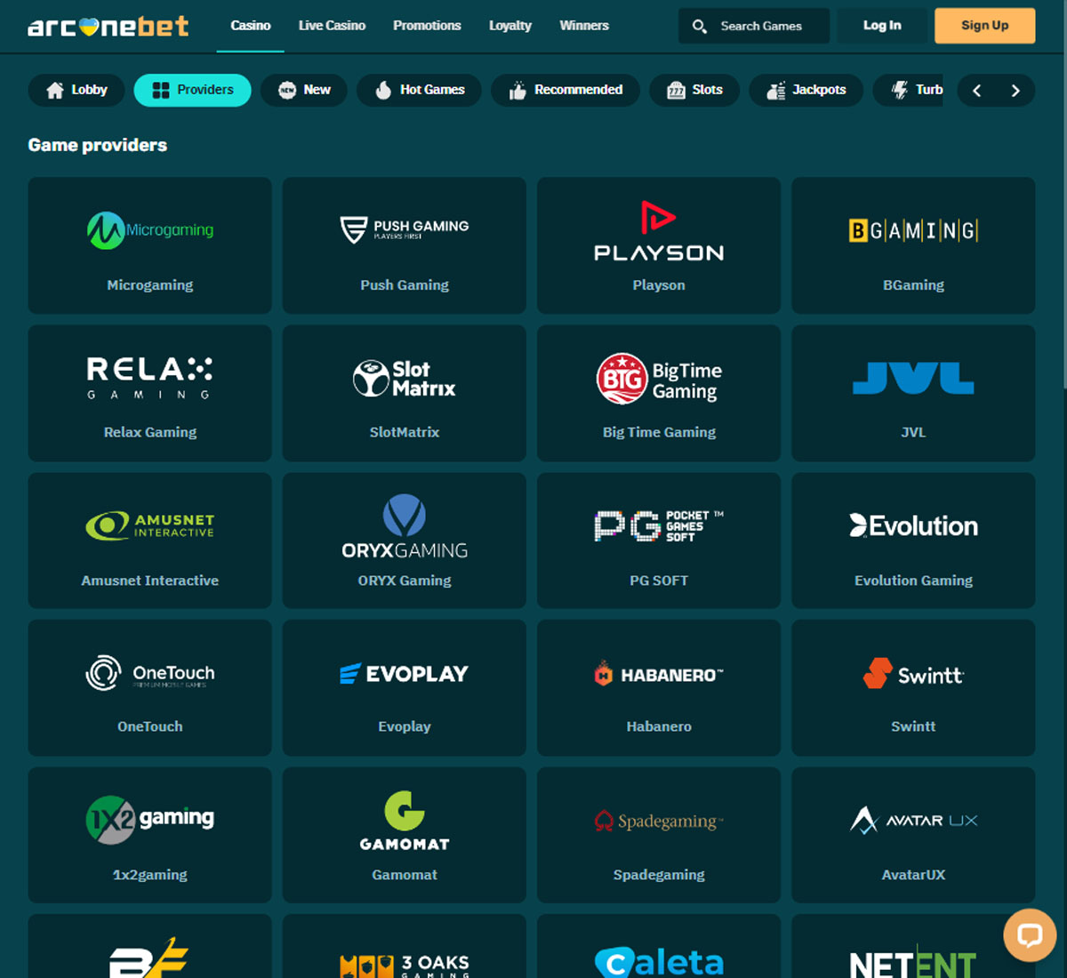 arcane-bet-casino-software-providers-available-review