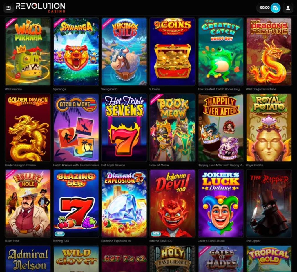 revolution-casino-slots-variety-review