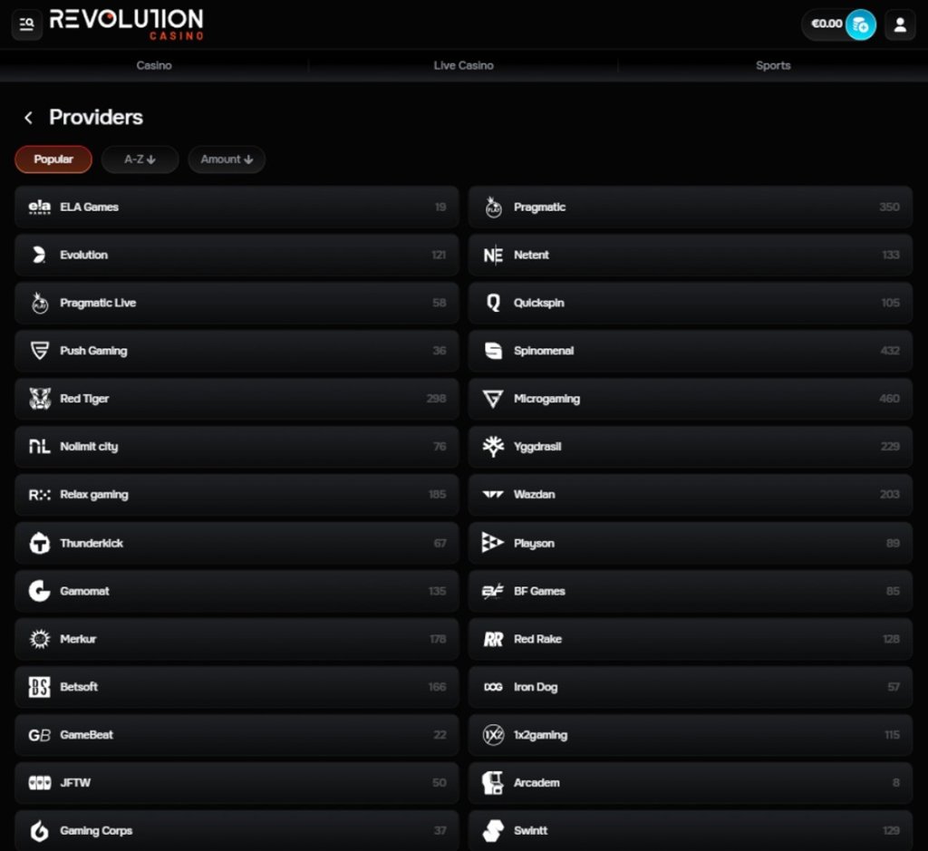 revolution-casino-software-providers-available-review