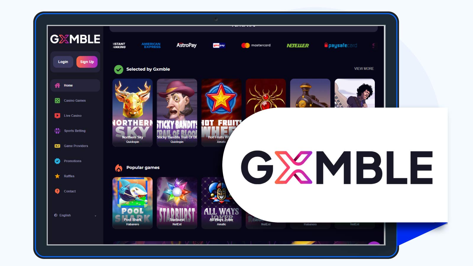 GXmble – No Cashout Limit Low Wagering Casino