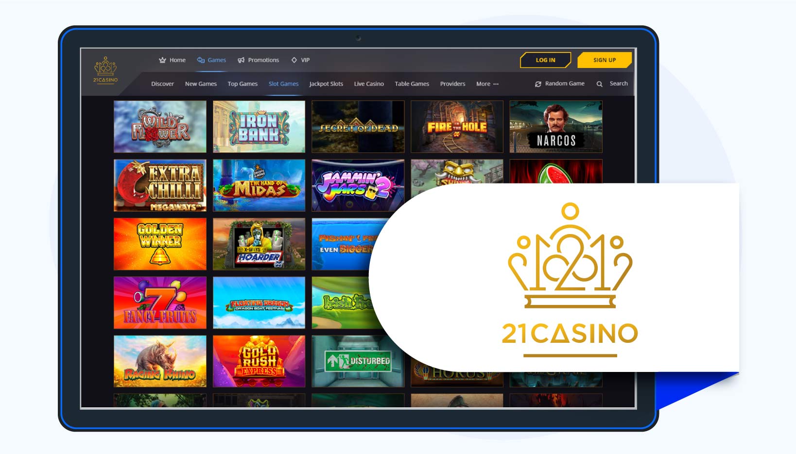 50 free spins on Narcos at 21Casino