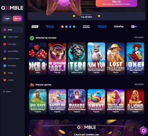 Gxmble casino home page mobile review
