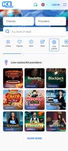 Ice casino live dealer games mobile review