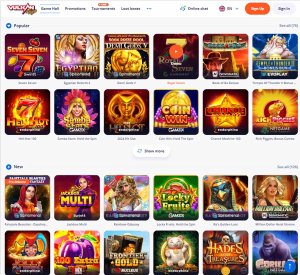 Vulkan Vegas Casino home page mobile review