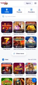 Vulkan Vegas casino game-types mobile review