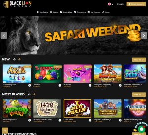Black Lion Casino home page review