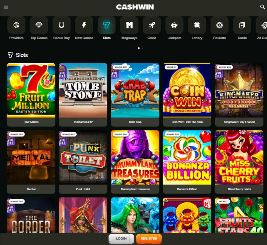 CashWin Casino slots review