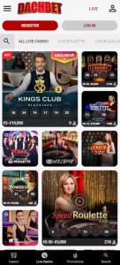 Dachbet Casino live dealer games mobile review