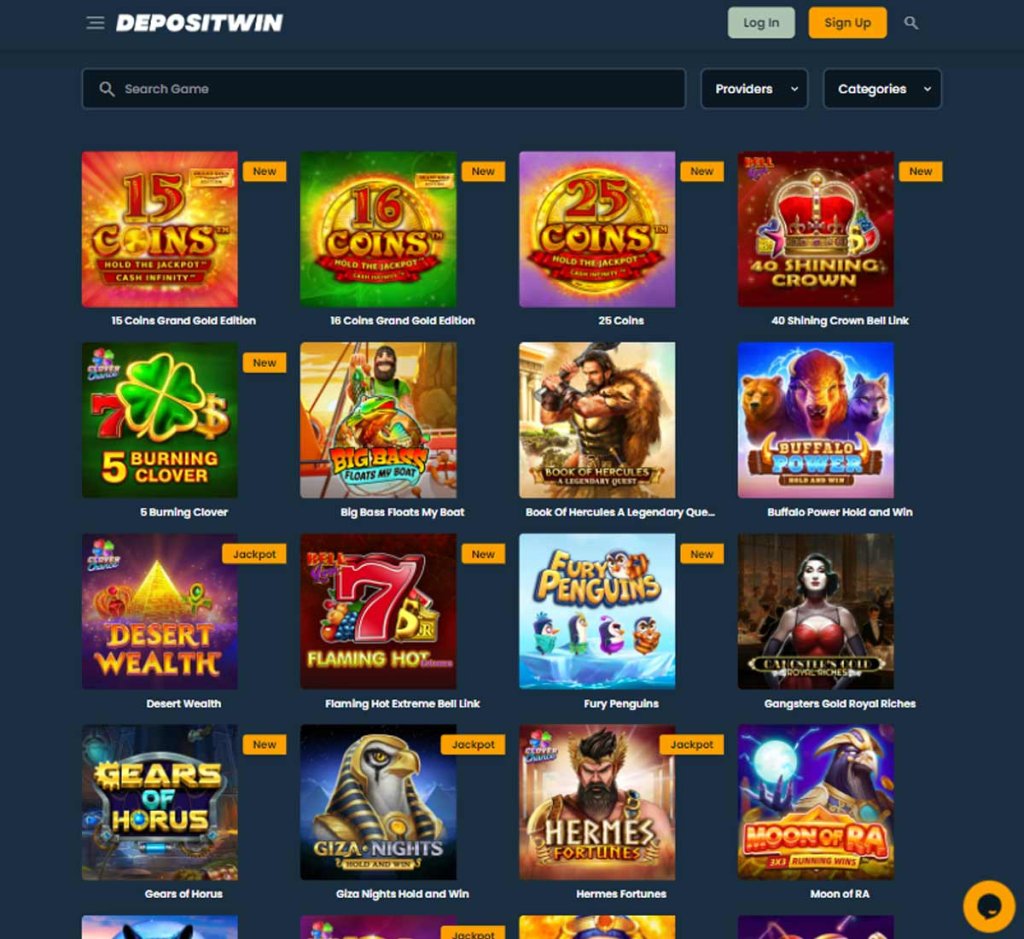 DepositWin Casino slots review