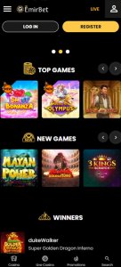 EmirBet Casino game types review