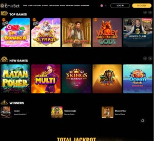 EmirBet Casino home page review