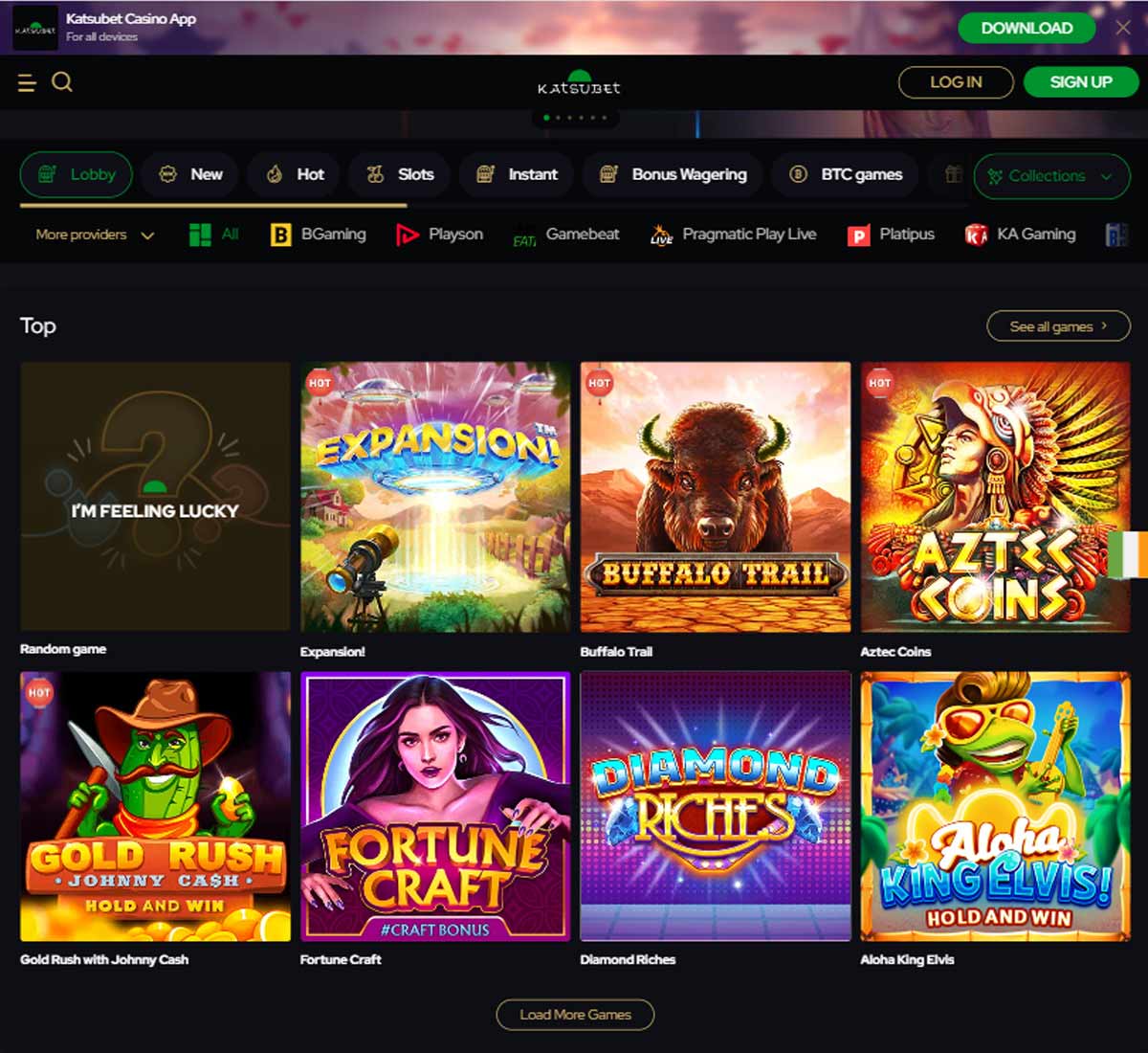 Katsubet home page review