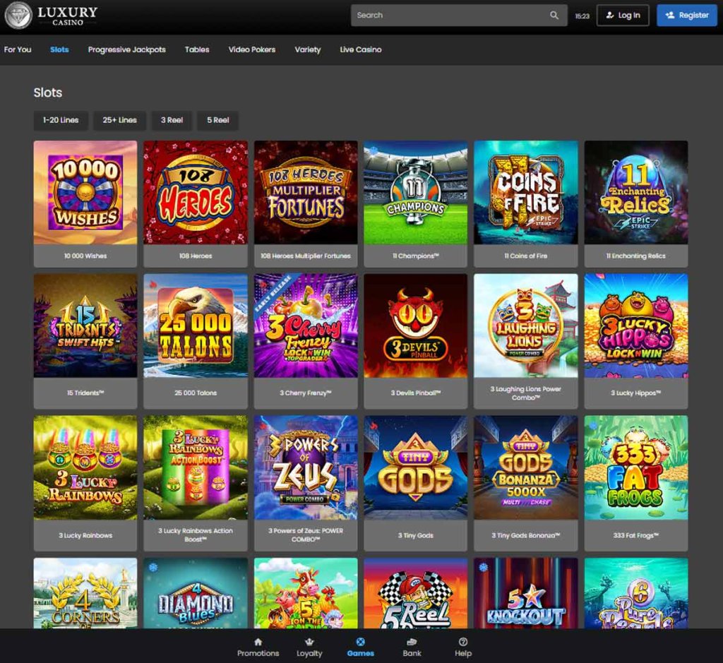 Luxury Casino slots review