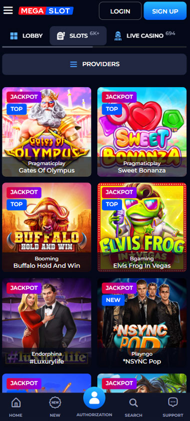 Megaslot Casino Slot review mobil