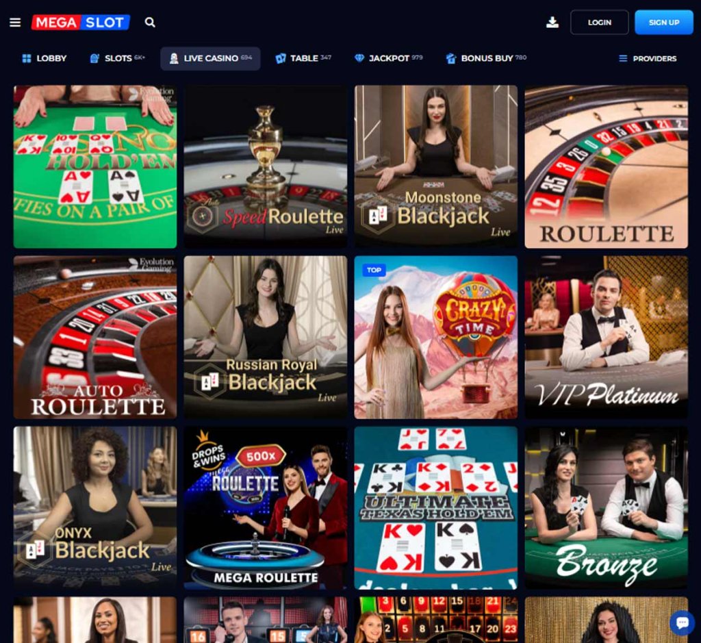 Megaslot Casino live dealer games review