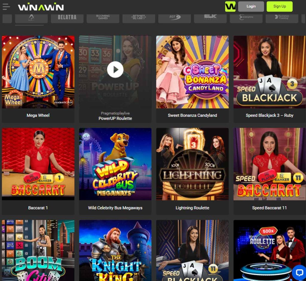 Winawin Casino live dealer games review