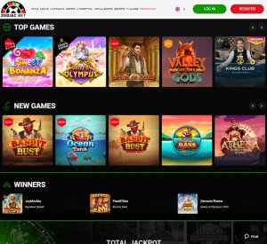 ZodiacBet Casino home page review