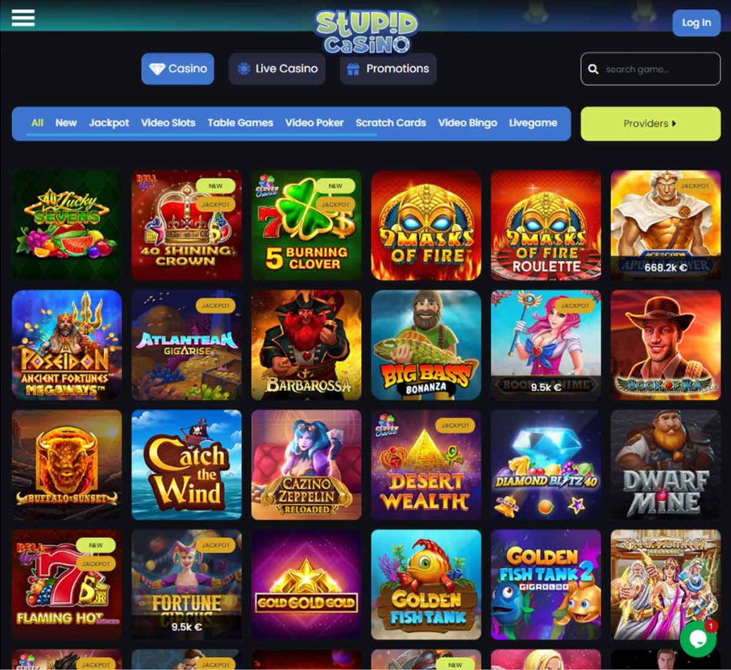 Stupid-Casino-homepage-review
