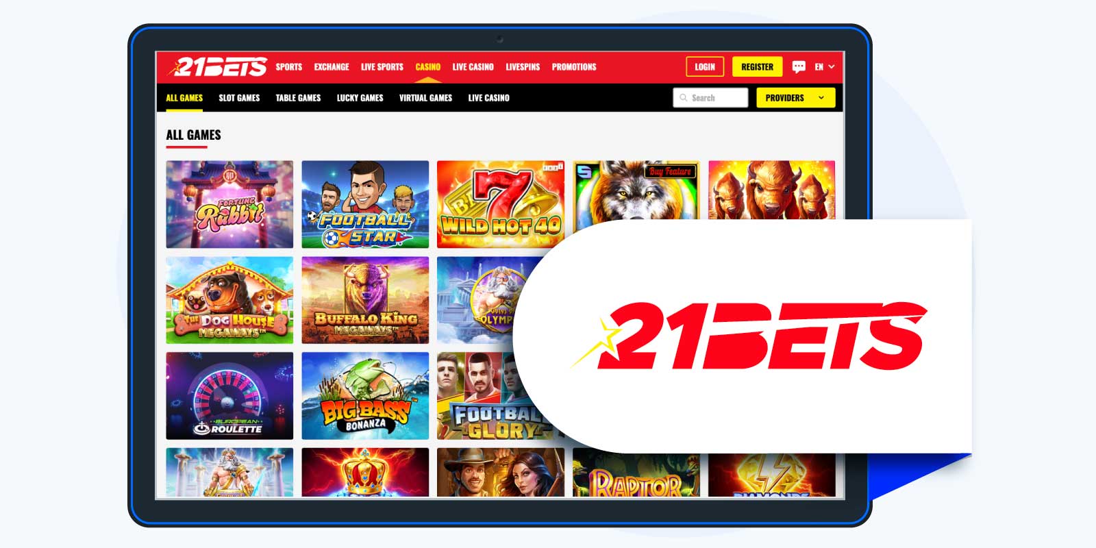 1. 21Bets Casino - Launched in 2022