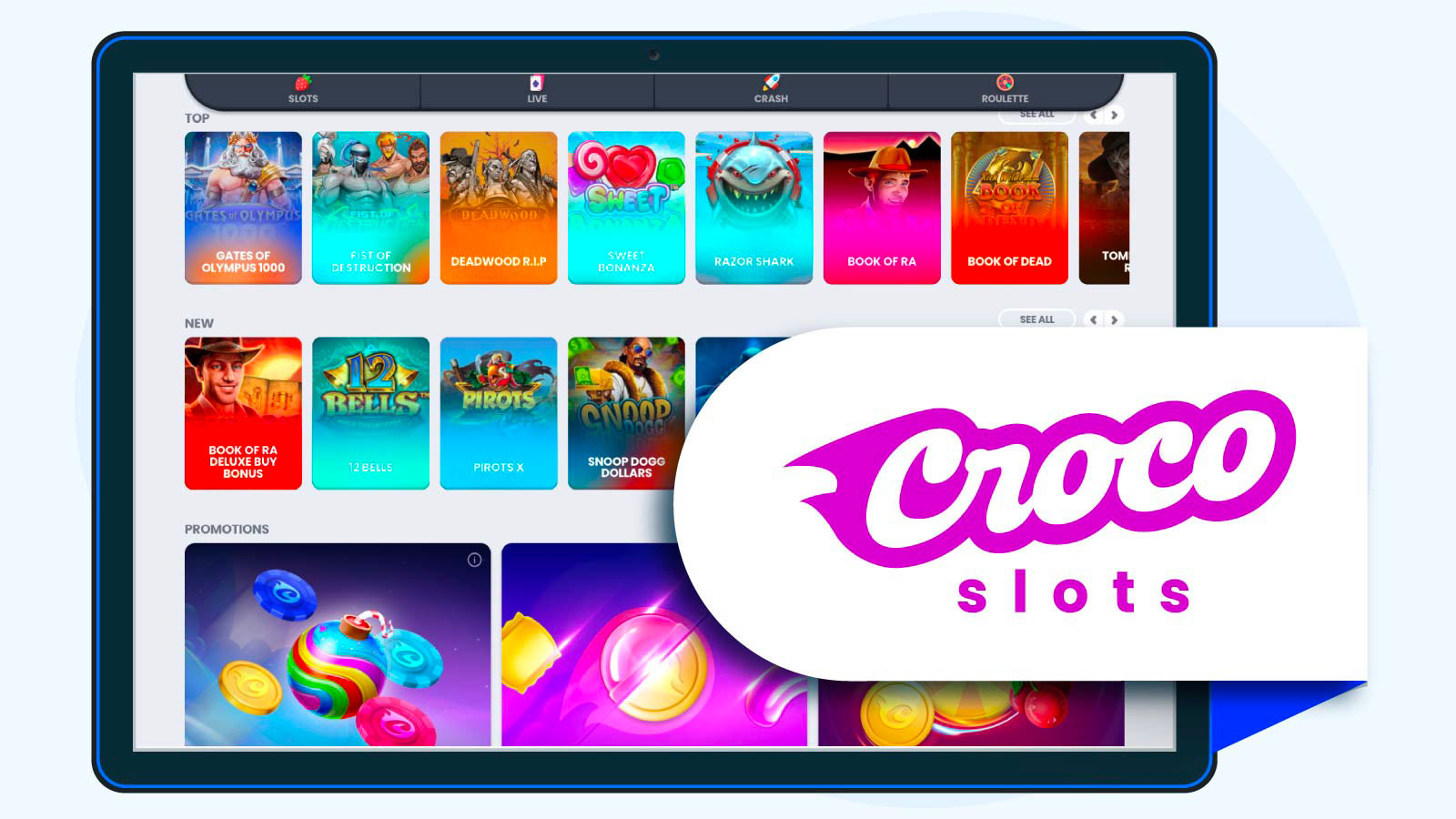 1. CrocoSlots Casino Quick Review