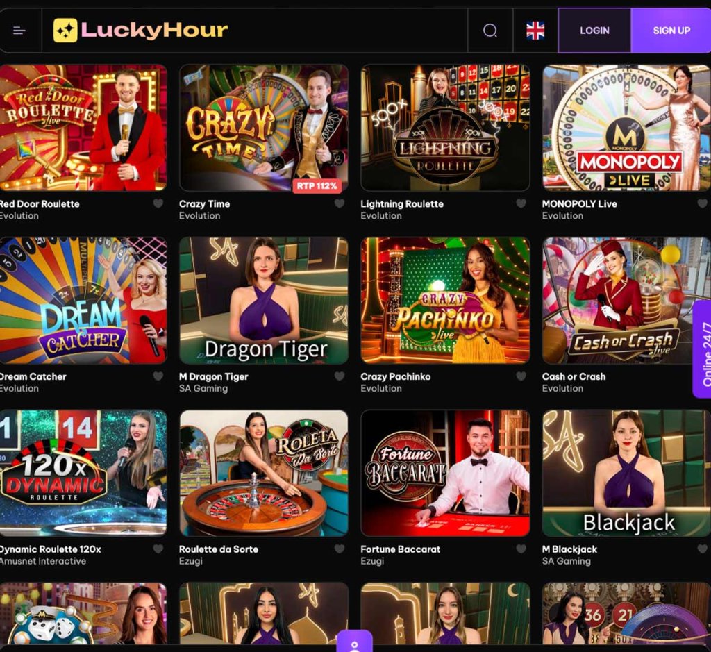 LuckyHour-casino-live-casino-games-collection-review
