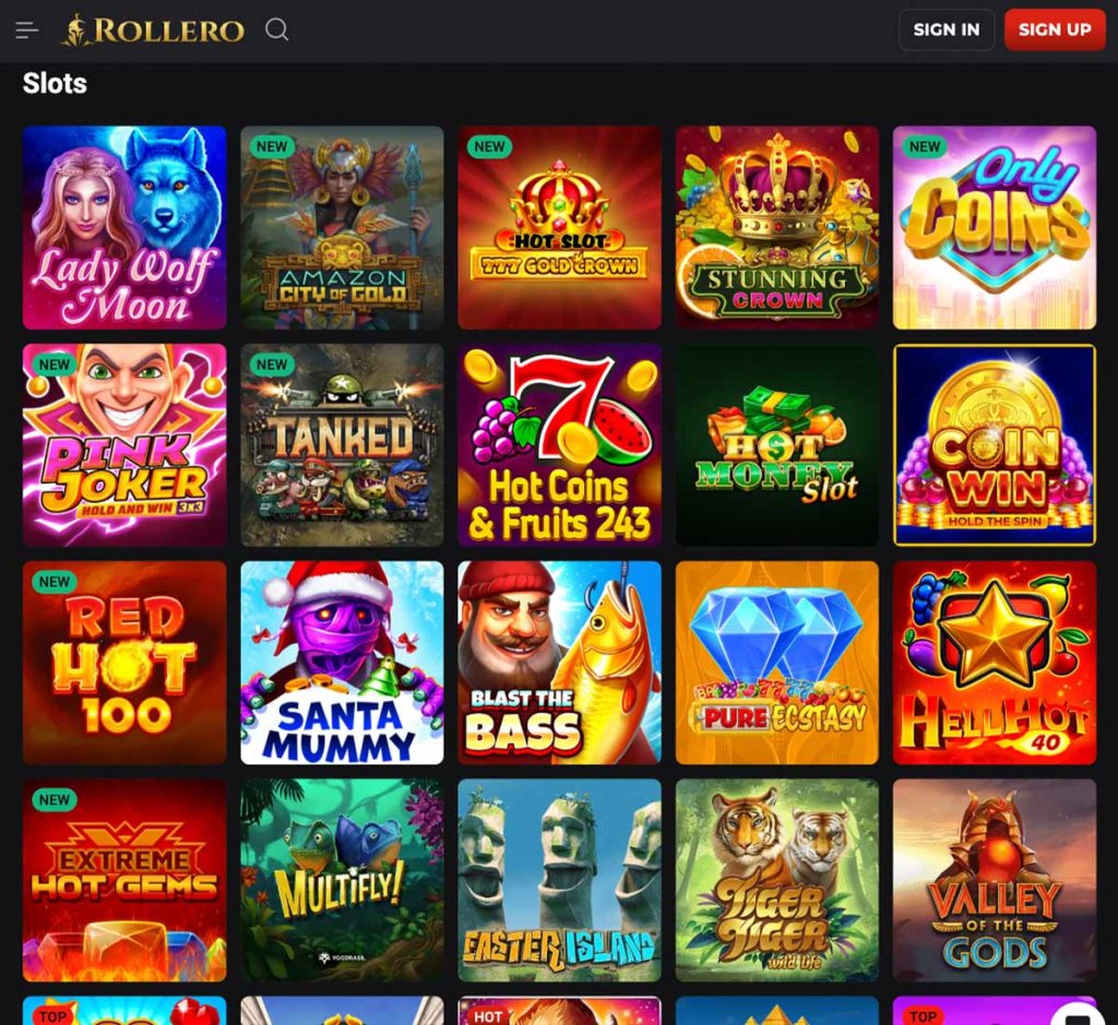 Rollero-casino-slots-variety-review