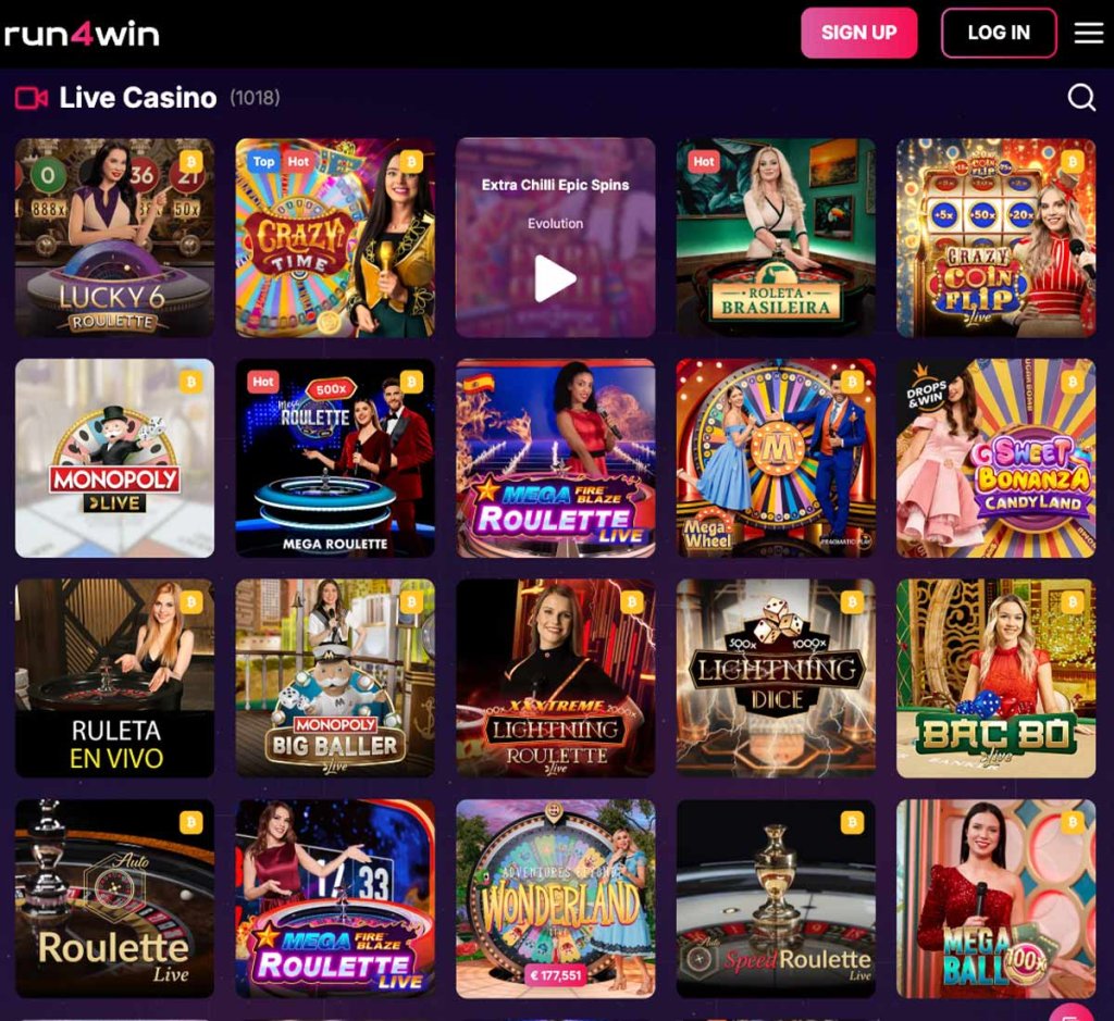 Run4Win-casino-live-casino-games-collection-review