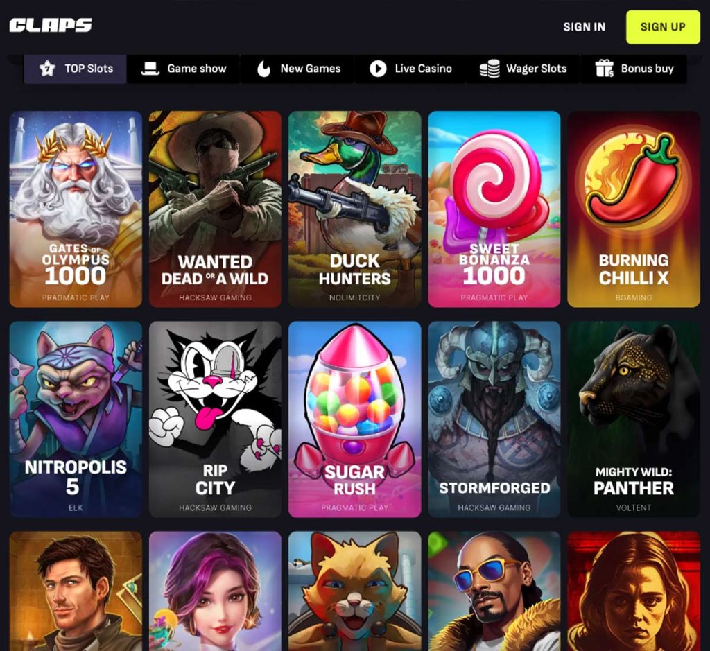 claps-slots-variety-review