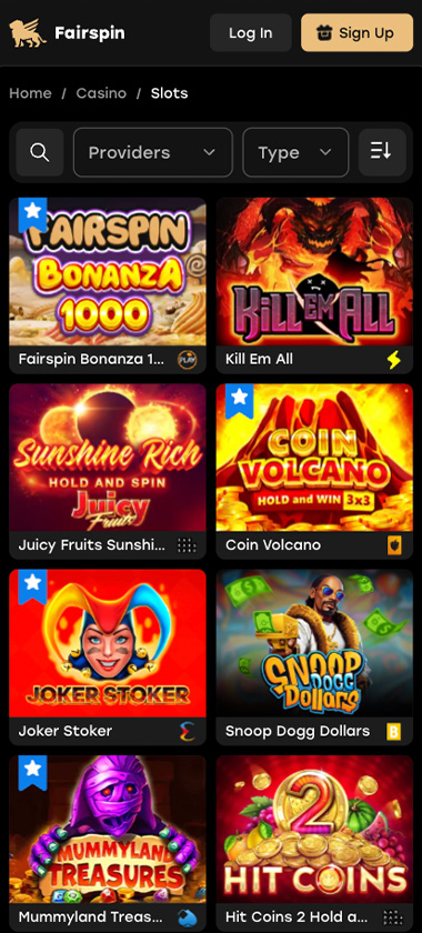 fairspin-casino-slots-mobile-review