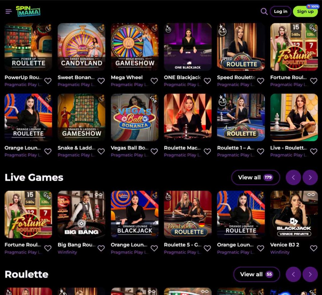 Spinmama-casino-live-casino-games-collection-review