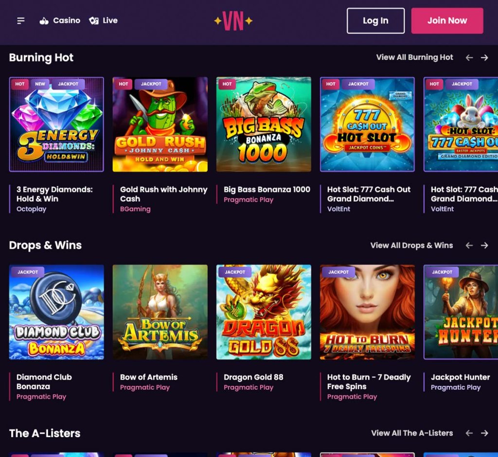 vegasnow-casino-slots-variety-review