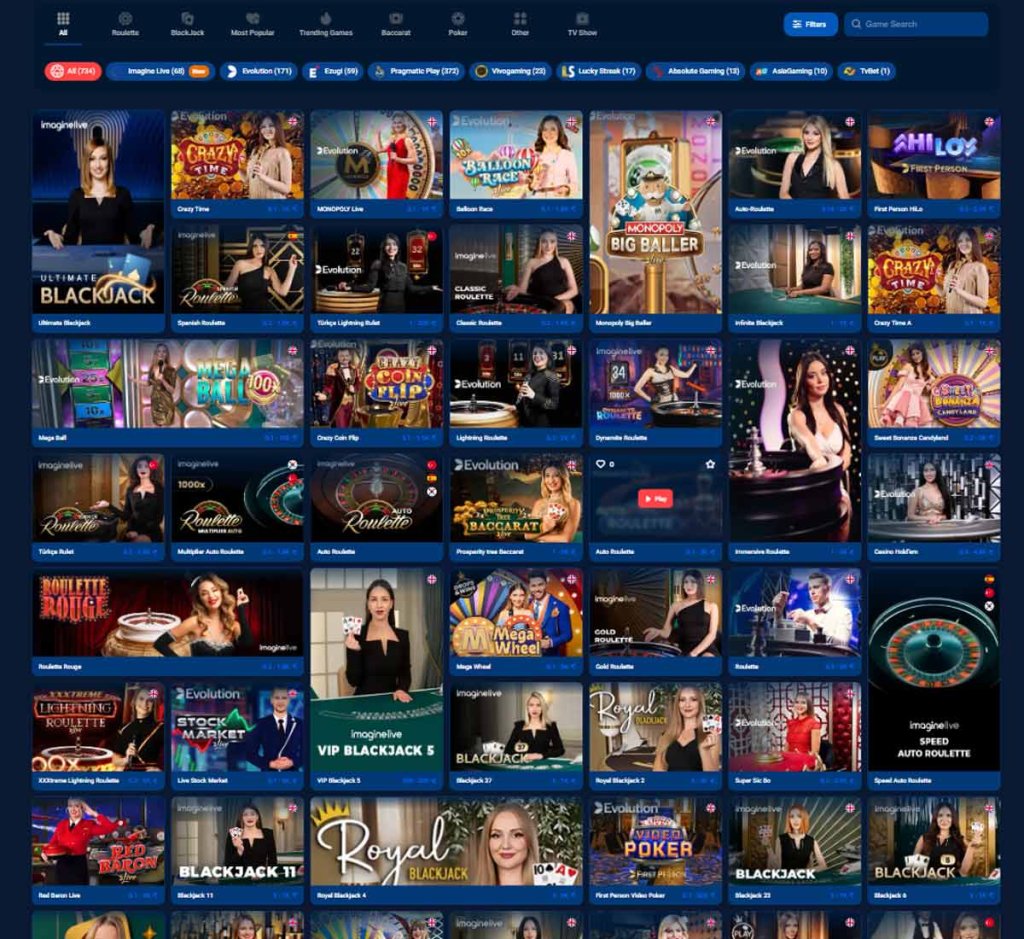 BetOspin-casino-live-casino-games-collection-review