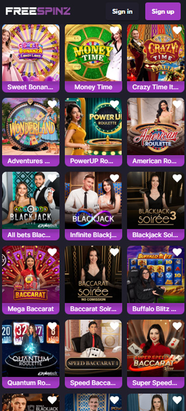 Freespinz-casino-live-casino-games-mobile-review