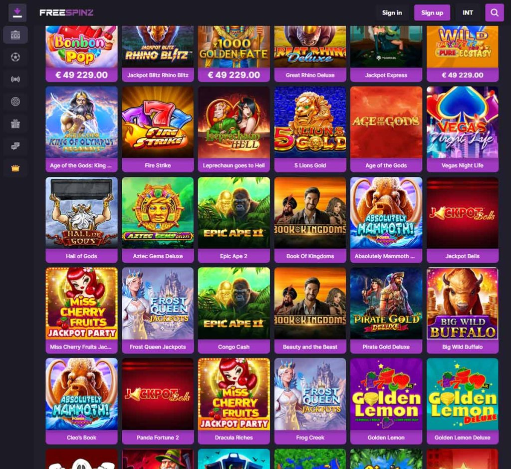 Freespinz-casino-slots-variety-review
