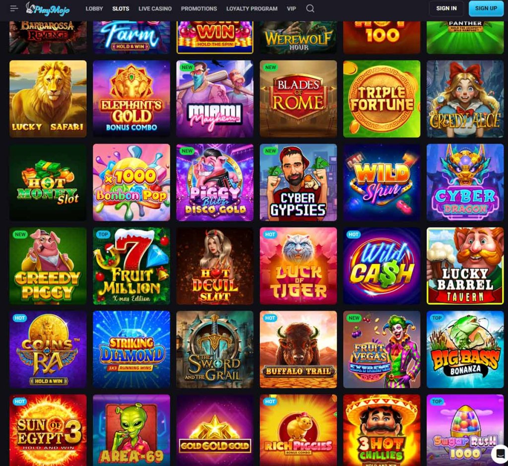 PlayMojo-casino-slots-variety-review