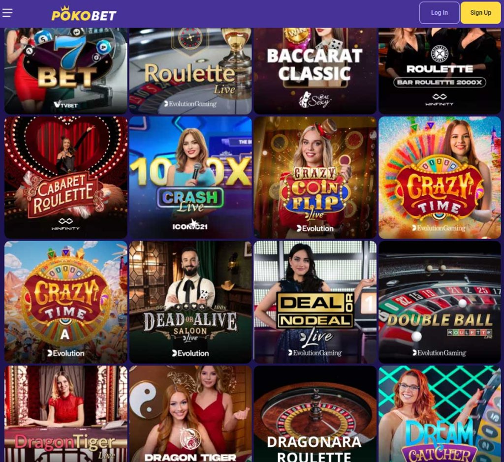 PokoBet-casino-live-casino-games-collection-review