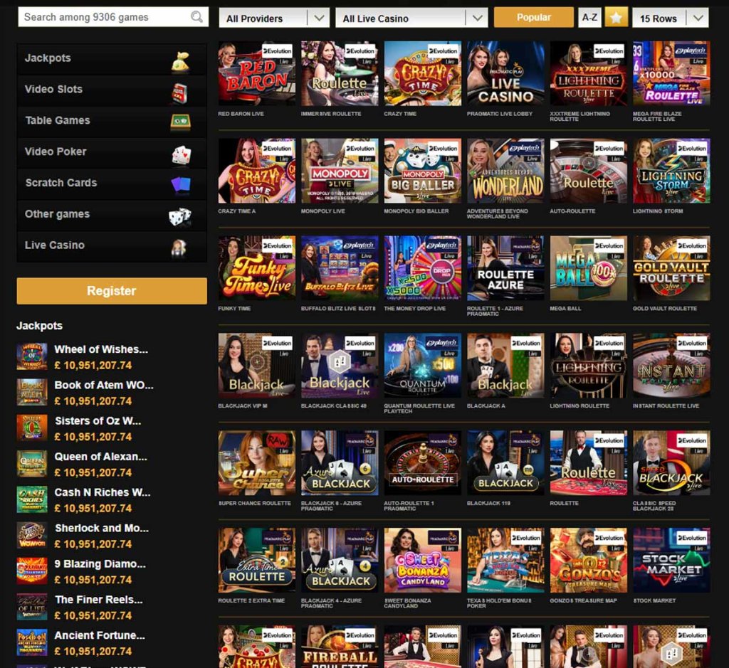 Videoslots-casino-live-casino-games-collection-review