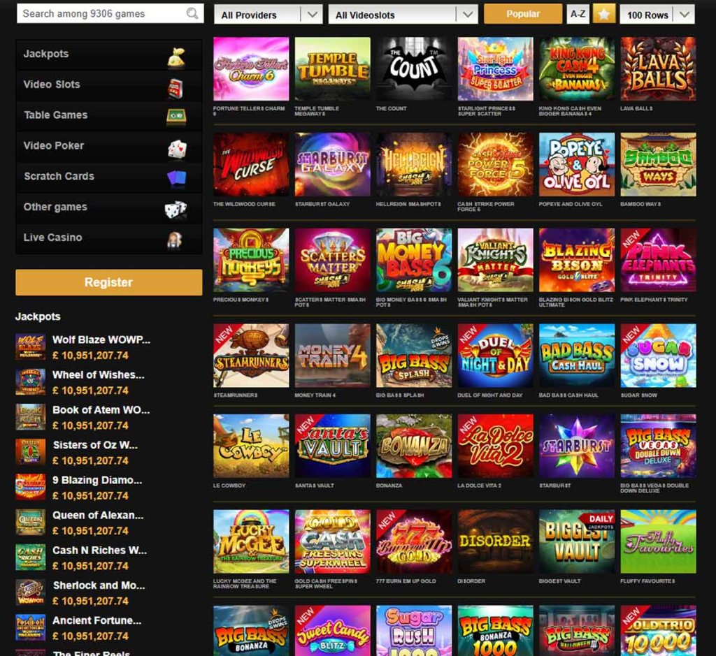 Videoslots-casino-slots-variety-review