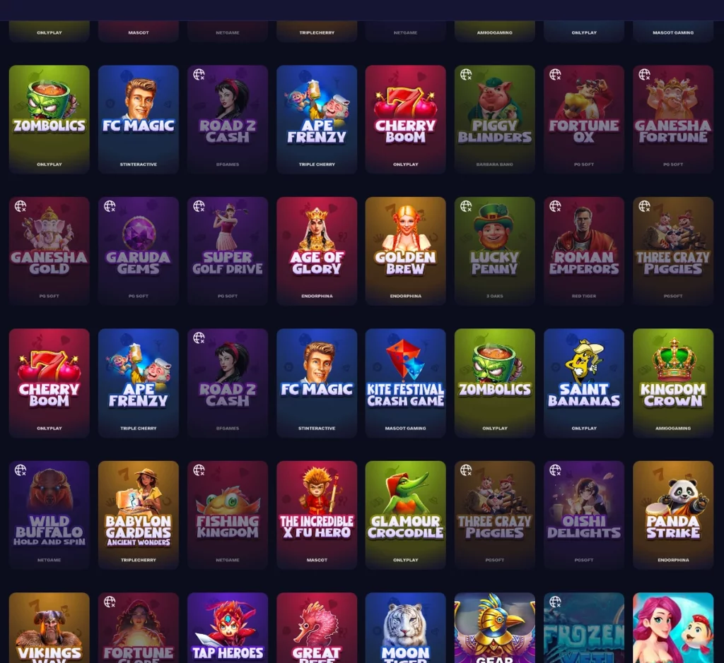 Crypto-Games Casino desktop slots screenshot showing a variety of slot games, providers, and filtering options – tested Crypto-Games Casino desktop slots screenshot showing a variety of slot games, providers, and filtering options – tested