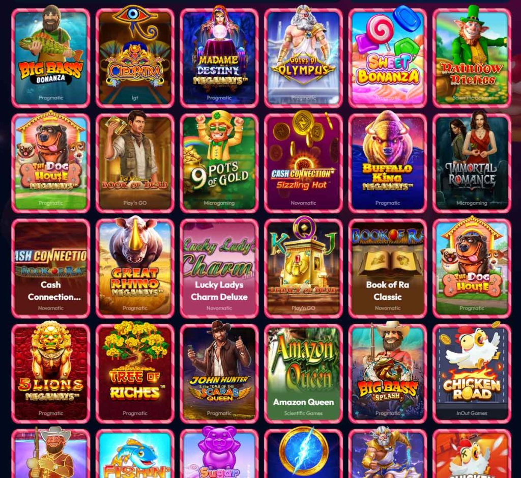 Gambiva Casino desktop game selection screenshot displaying slots, table games, and live casino options – tested