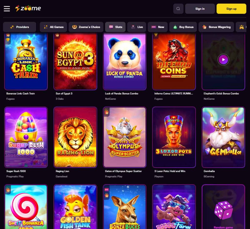 Zoome-casino-slots-variety-review