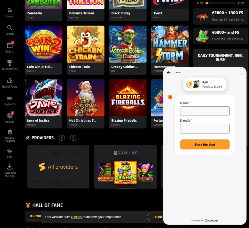 Stay Casino desktop interface screenshot showing customer support options including live chat and FAQs – tested Stay Casino desktop interface screenshot showing customer support options including live chat and FAQs – tested