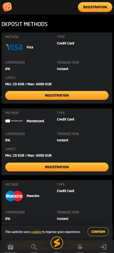 Stay Casino mobile interface screenshot showing deposit methods and payment options – tested Stay Casino mobile interface screenshot showing deposit methods and payment options – tested