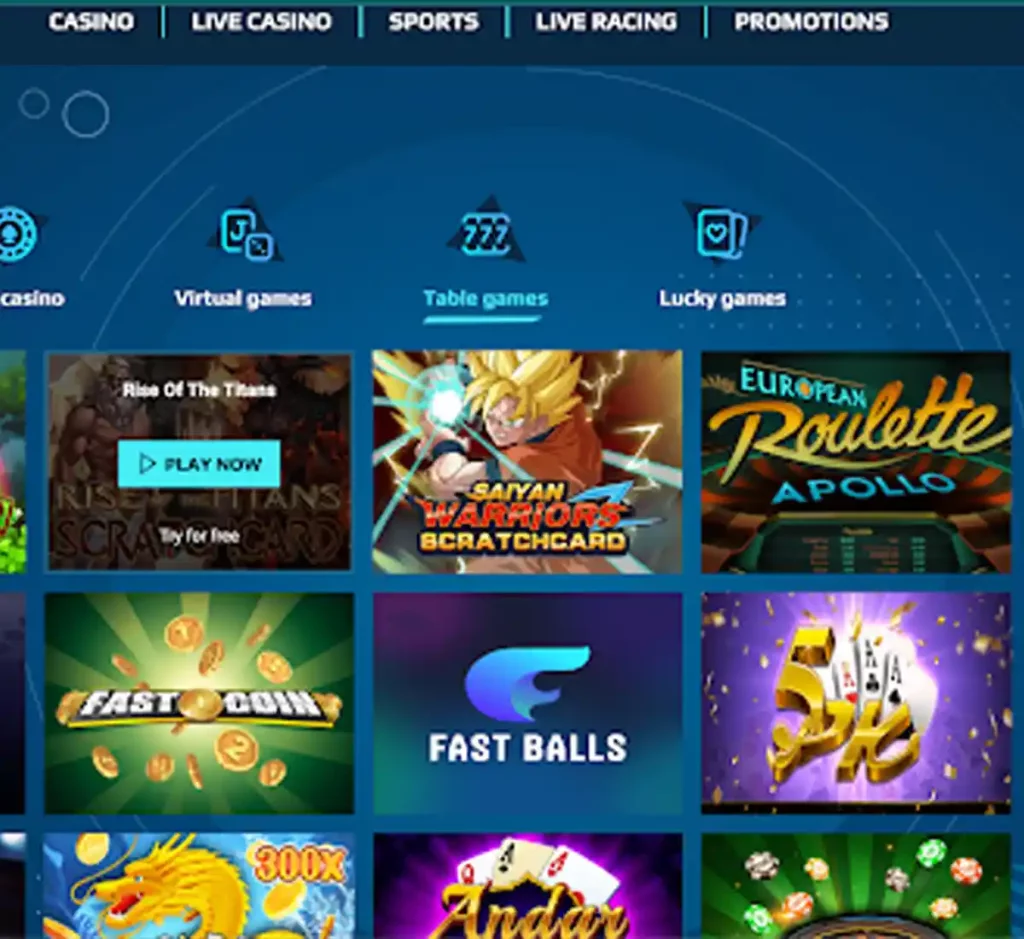 Anonym Bet Casino desktop table games collection screenshot displaying blackjack, roulette and baccarat variants with filtering options - tested